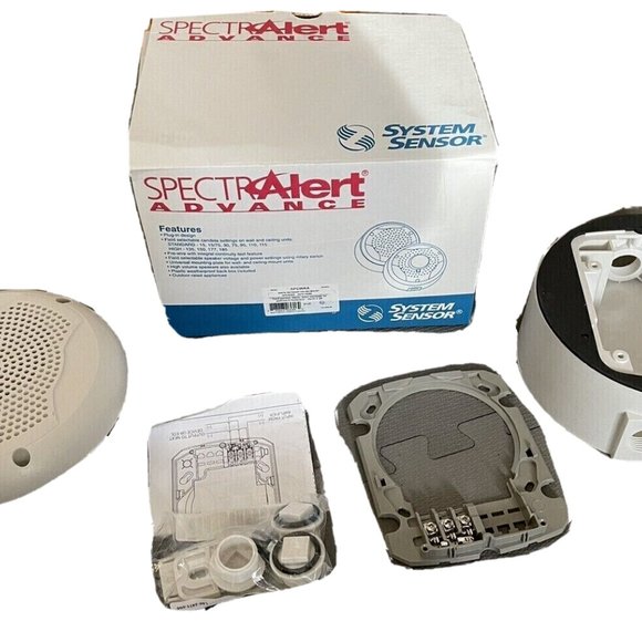 $229 MSRP- SpectrAlert Advance System Sensor SPCWKA Wall Speaker White Outdoor - Picture 4 of 8